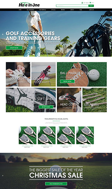 高尔夫周边相关产品在线销售类网站 - Hole in One Golf