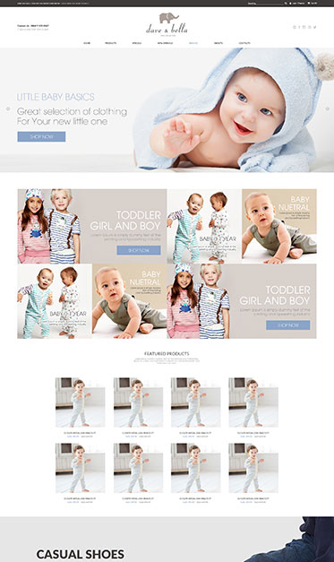 电商服装销售类网站 - Dave & Bella