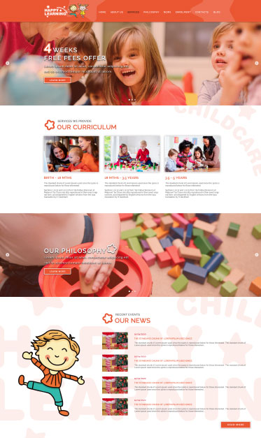 幼儿园早教机构网站 - Happy Learning Childcare