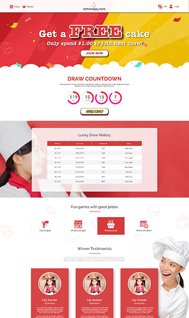 在线糕点预定和抽奖类网站 - 乐透蛋糕