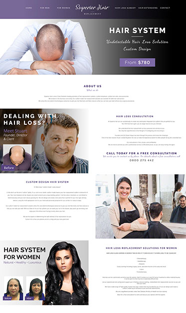 美容美发接发服务业网站 - Superior Hair Replacement