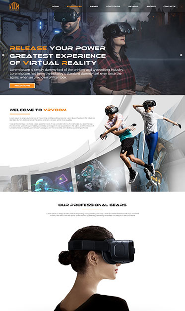 VR视觉游戏体验中心网站 - VR VOOM